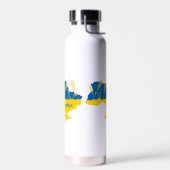 Oekraïense typografie en tarweoor onder Oekraïense Waterfles (Links)