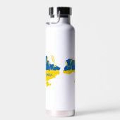 Oekraïense typografie en tarweoor onder Oekraïense Waterfles (Rechts)