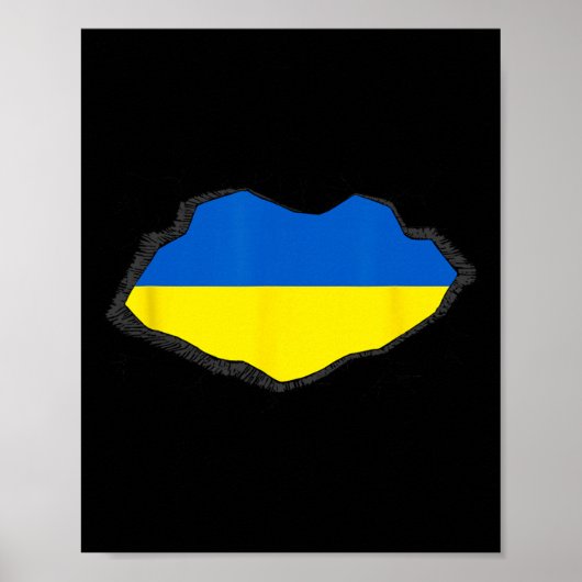 Oekraïense vlag 1 poster (Voorkant)