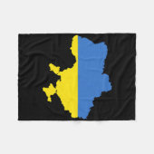 Oekraïense vlag 4 fleece deken (Voorkant (Horizontaal))