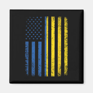 Oekraïense Vlag 4 juli VS Oekraïense Vlag Vrouwen  Magneet