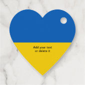 Oekraïense vlag | Aangepast teksthart Bedankjes Labels (Achterkant)