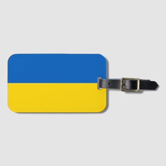 Oekraïense vlag bagagelabel (Voorkant (horizontaal))