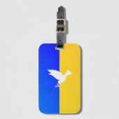 Oekraïense vlag Bagagelabel vredesduif - Vrijheid (Voorkant (verticaal))