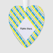 Oekraïense vlag betegeld met zwarte personalisatie ornament (voorkant)