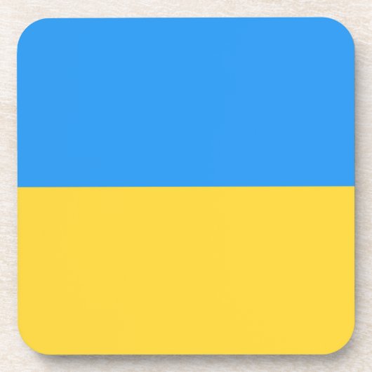 Oekraïense vlag bier onderzetter (Voorkant)