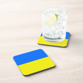 Oekraïense vlag bier onderzetter (Rechterzijde)