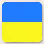 Oekraïense vlag bier onderzetter (Voorkant)