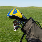 Oekraïense vlag, blauw en geel hart vredesduif golfheadcover (Insitu)