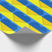 Oekraïense vlag Blauwe Gele harten Thunder_Cove Cadeaupapier (Hoek)