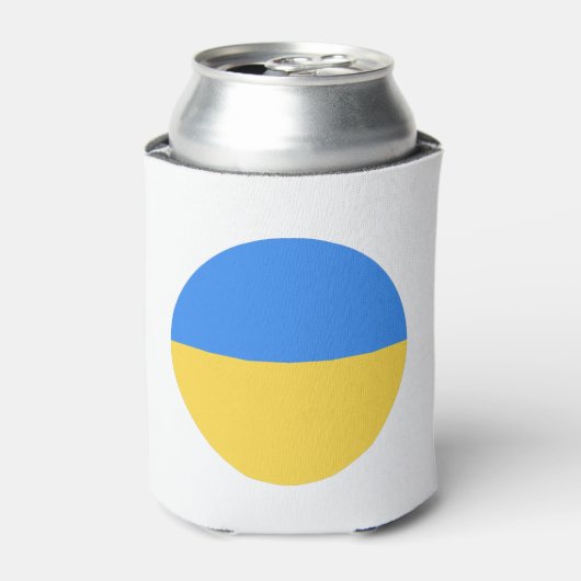 Oekraïense vlag blikjeskoeler (Blikje Voorkant)