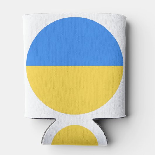 Oekraïense vlag blikjeskoeler (Achterkant)
