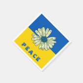 Oekraïense vlag Blue Yellow Peace Sunflower Servet (Hoek)