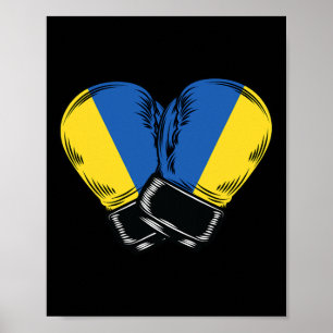 Oekraïense Vlag Boksen Bokser Oekraïense Vlag Poster