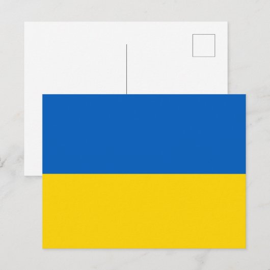 Oekraïense vlag briefkaart (Voorkant / Achterkant)