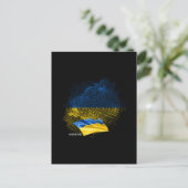 Oekraïense vlag briefkaart (Staand voorkant)