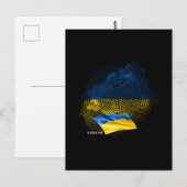 Oekraïense vlag briefkaart (Voorkant / Achterkant)