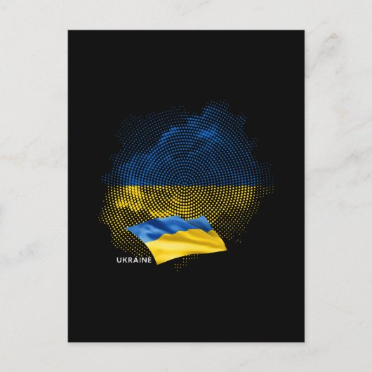 Oekraïense vlag briefkaart (Voorkant)