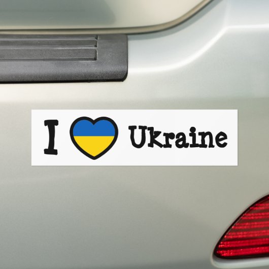 Oekraïense vlag bumpersticker (Op auto)