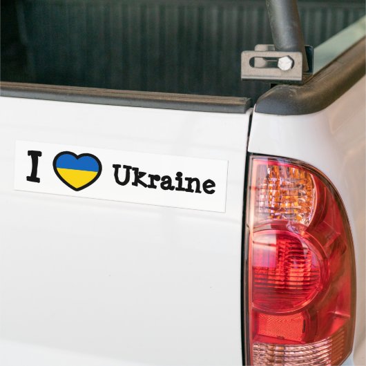 Oekraïense vlag bumpersticker (Op Truck)