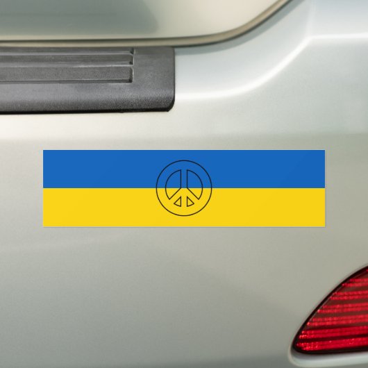 Oekraïense vlag bumpersticker (Op auto)