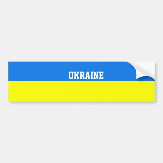 Oekraïense vlag Bumpersticker (Voorkant)