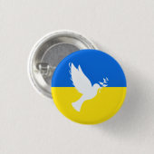 Oekraïense vlag Button Peace Dove Freedom Ukraine (Voorkant /achterkant)