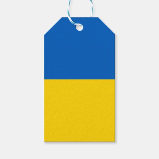 Oekraïense vlag cadeaulabel (Voorkant)