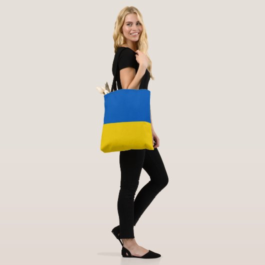 Oekraïense vlag Canvas tas (Op model)