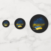 Oekraïense vlag confetti (Achterkanten)