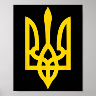 Oekraïense Vlag Crest Symbool Logo Oekraine  Poster