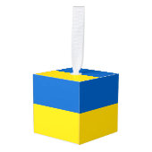 Oekraïense vlag decoratie (Voorkant hoekig)