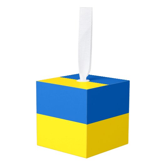 Oekraïense vlag decoratie (Voorkant hoekig)