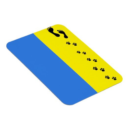 Oekraïense vlag, dierenbescherming magneet (Rechterzijde)