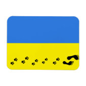 Oekraïense vlag, dierenbescherming magneet (Horizontaal)