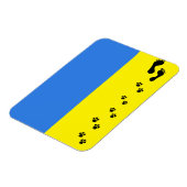 Oekraïense vlag, dierenbescherming magneet (Linkerzijde)