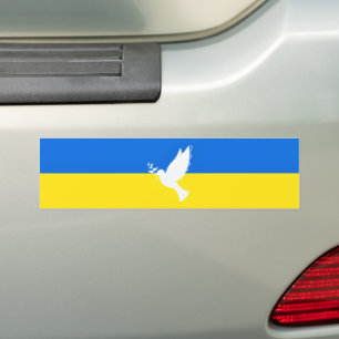 Oekraïense vlag - Donderdag van de vrede - vrijhei Bumpersticker