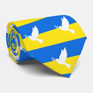 Oekraïense vlag - Dove of Peace - Peace for Ukrain Stropdas