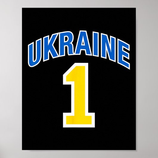Oekraïense vlag één poster (Voorkant)