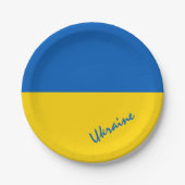 Oekraïense vlag en Oekraïne - partij, verjaardag/s Papieren Bordje (Voorkant)
