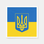 Oekraïense vlag en Oekraïne - partij, verjaardag/s Servet (Voorkant)