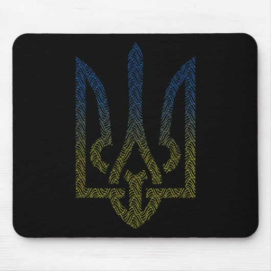 Oekraïense vlag en trident Oekraïens Muismat (Voorkant)