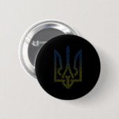 Oekraïense vlag en trident Oekraïens Ronde Button 5,7 Cm (Voorkant /achterkant)