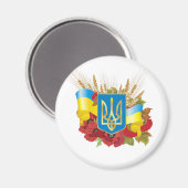 Oekraïense vlag en wapenschild. magneet (Voorkant / Achterkant)