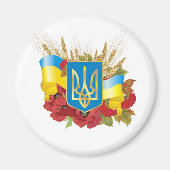 Oekraïense vlag en wapenschild. magneet (Voorkant)