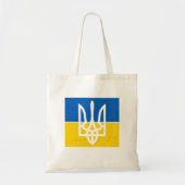 Oekraïense vlag en wapenschild tote bag (Voorkant)