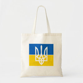 Oekraïense vlag en wapenschild tote bag