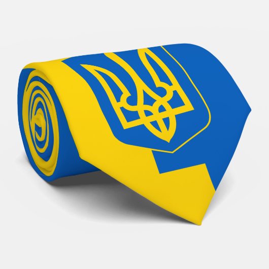 Oekraïense vlag en zakenman Oekraïne, reizen/sport Stropdas (Opgerold)