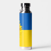 Oekraïense vlag en zonnebloem waterfles (Rechts)