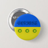Oekraïense vlag en zonnebloemen ronde button 5,7 cm (Voorkant /achterkant)